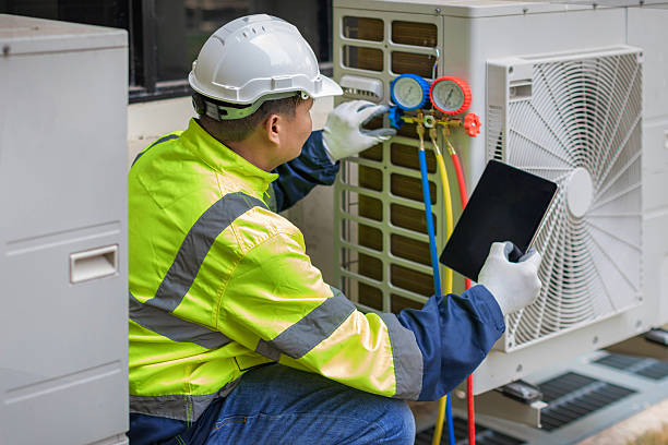 Professional Hvac technician working in West Harrison, NY